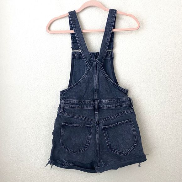 Free People We the Free Shorts Womens Size 26 Overall Black Button Front - Picture 2 of 7